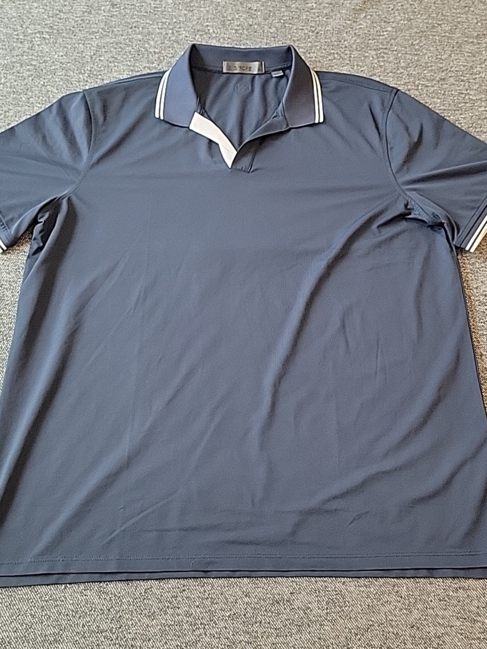 G/Fore Polo Shirt Men's XL Navy Performance Golf Stretch Johnny Collar Preppy - Picture 2 of 7